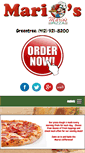 Mobile Screenshot of eatatmariospizza.com