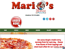 Tablet Screenshot of eatatmariospizza.com